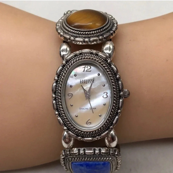 Vintage Ecclissi Sterling Multi-stone watch - Picture 1 of 7